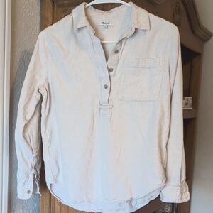 Madewell Flannel Classic Ex-Boyfriend Popover Shirt